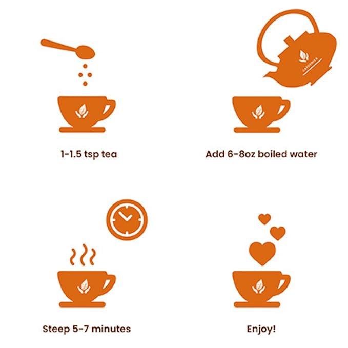 Organic Turmeric Ginger Tulsi Chai Tea | Loose Leaf | Ayurvedic Superfood Blend | Herbal and Caffeine-Free | 55+ Cups | KSA Kosher | 4 oz - Bloomnest