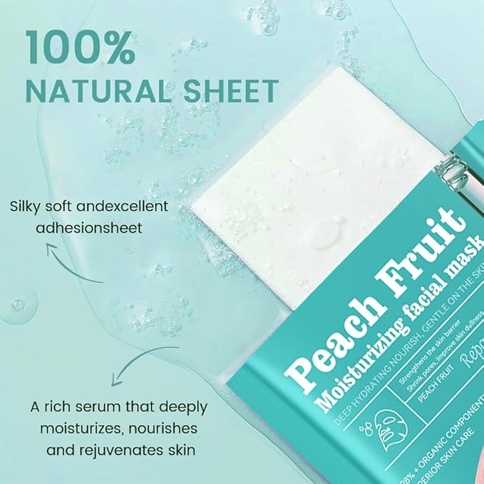 Face Sheet Mask Skincare,Hydrating Spa Face Mask For Sensitive Skin,Moisturize,Nourish for All Skin Types,Natural Skin Care Spa Face Mask for Women Men,Pack of 8 - Bloomnest