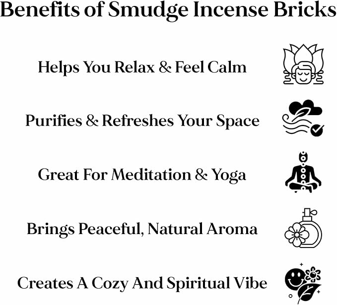 Smudge Incense Bricks 45 Pack Combo - Palo Santo, White Sage, Sandal Oudh for Cleansing Negative Energy & Protection - Yoga Meditation Aromatherapy - Perfect Sage Sticks Alternative AROVATIKA
