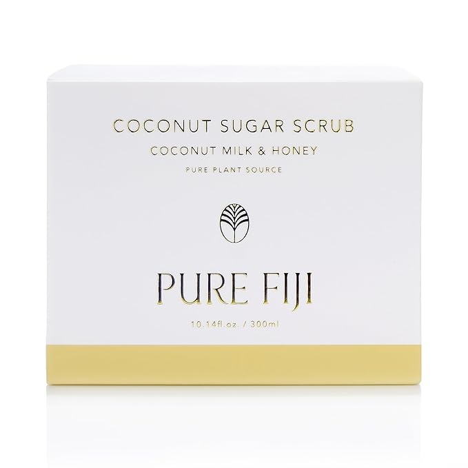 Pure Fiji Coconut Sugar Body Scrub, Coconut Milk & Honey (10.14 Oz /300ml) - Bloomnest