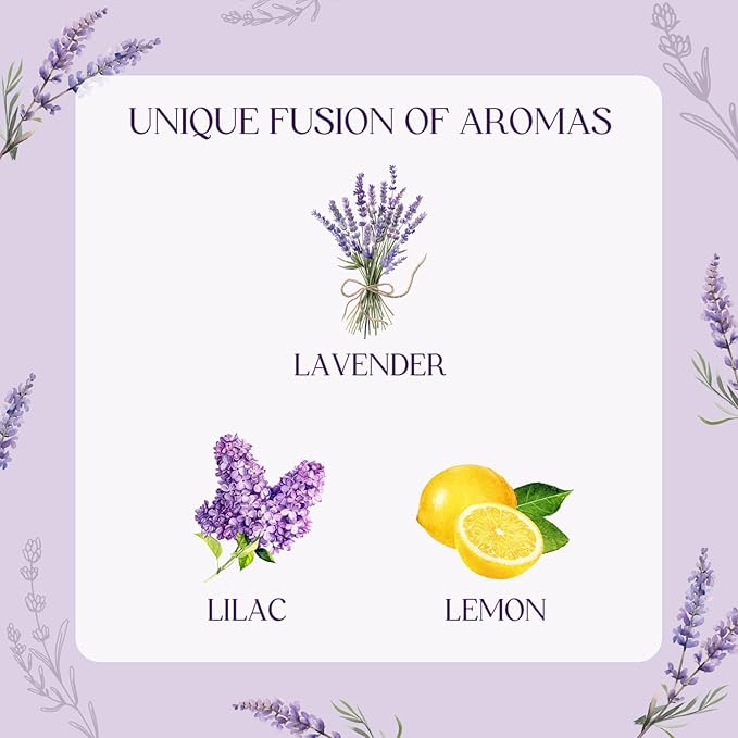 Lavender Candle, Scented Candles Gift Set for Stress Relief, 6 Votive Candles for Women and Men, Birthday Candle Gifts for Women, Christmas Candles for Women (Purple, 14 oz) - Bloomnest