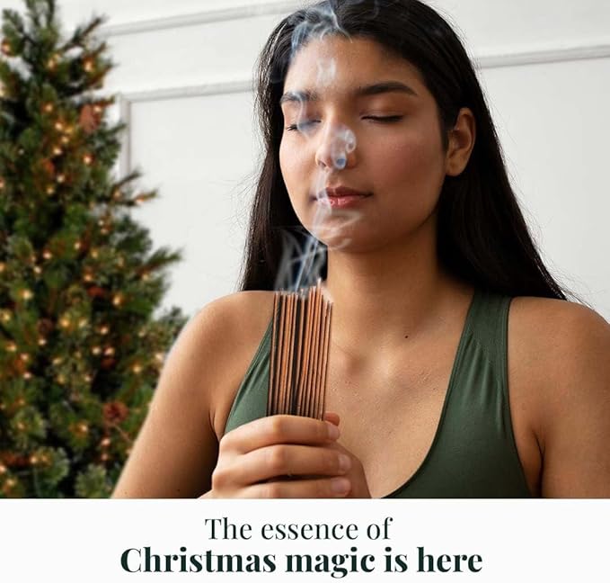 Folkulture Christmas Advent Calendar 2025 - Incense Sticks | Pack of 240 Organic Incense | Non-Toxic, Slow Burning Insense for Gifts for Women | Holiday Scented Calendars - Bloomnest