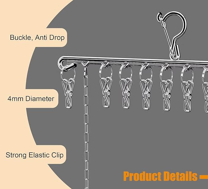 2 Pack Herb Drying Rack, Stainless Steel Herb Drying Rack Hanging with 20 Hooks, 2 Tiers Dryer Rack for Herb Macrame Flower - Bloomnest