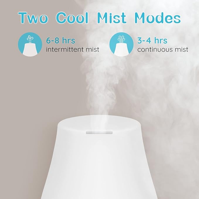 Homeweeks Diffusers, 100ml Colorful Essential Oil Diffuser with Adjustable Mist Mode, Auto Off Aroma for Bedroom/Office/Trip (100 ML 1 Pack) - Bloomnest