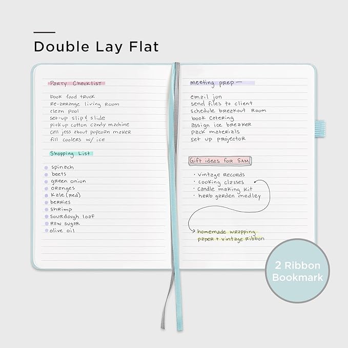 &And Per Se Lined Journal Notebook, 160 Pages, A5 5.7 x 8 inches College Ruled Thick Paper Notebook Journals for Writing, Hardcover Notebooks for Women Men Office School (1 Pack, Cyan) - Bloomnest