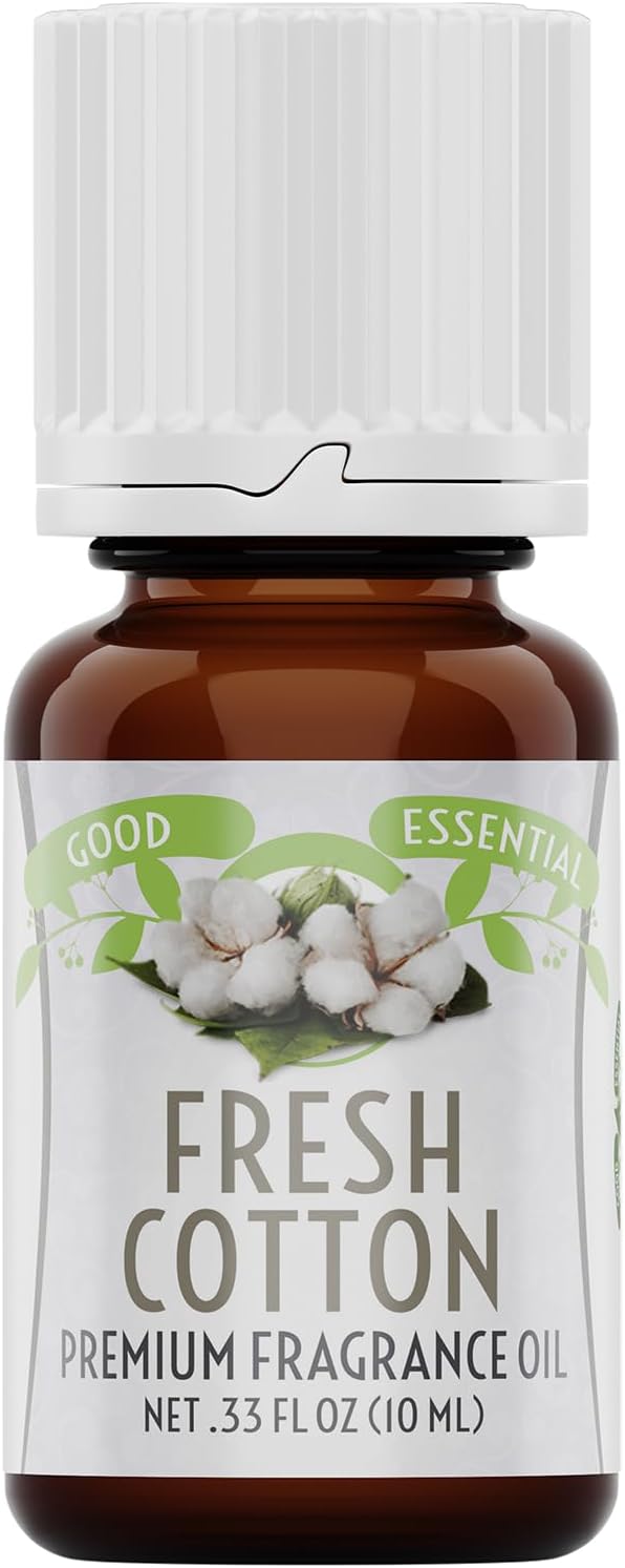 Good Essential - Fresh Cotton Fragrance Oil for Laundry, Dryer Balls, Soap Making, Candle Making, Lotions, Diffuser - 0.33 fl oz GoodEssential