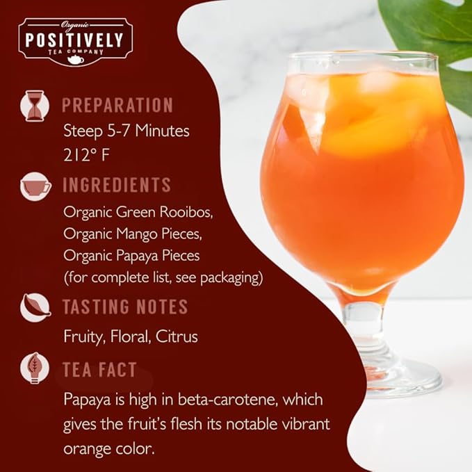 Organic Positively Tea Company, Island Breeze Rooibos Tea, Loose Leaf, 16 Ounce - Bloomnest