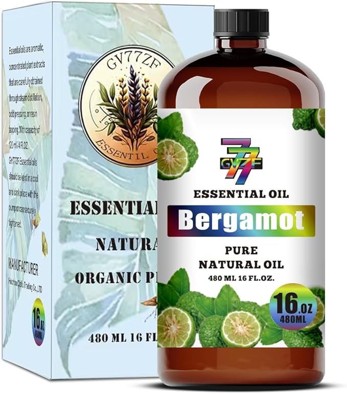 Bergamot Essential Oil(16oz / 480ml) - Bergamot Oils Used in diffusers, humidifiers, Home Baths, Cleaning Products, Yoga, DIY Soaps and DIY Scented Candles - Bloomnest