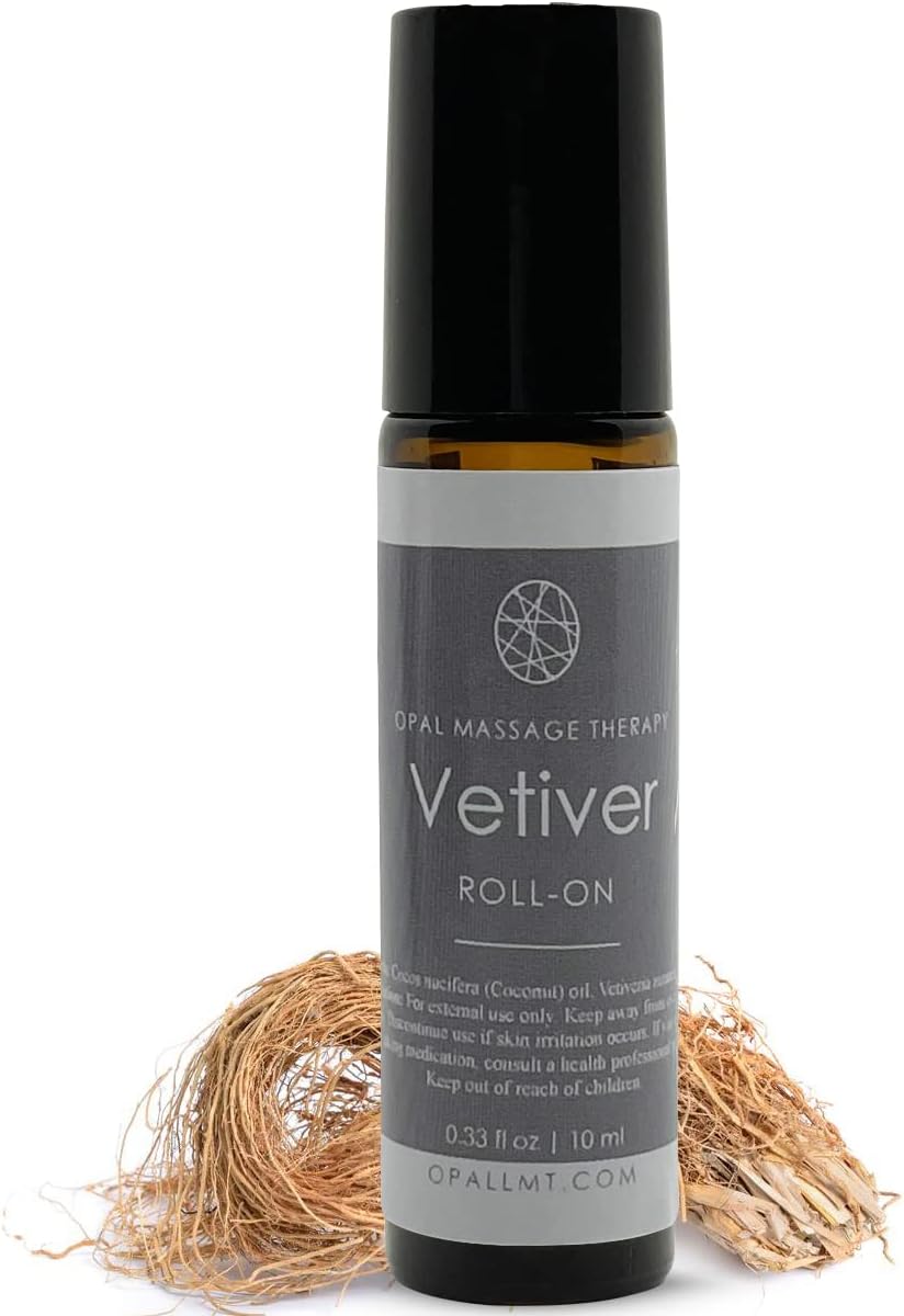 Premium Essential Oil Roll On Opal Massage Therapy (Vetiver)