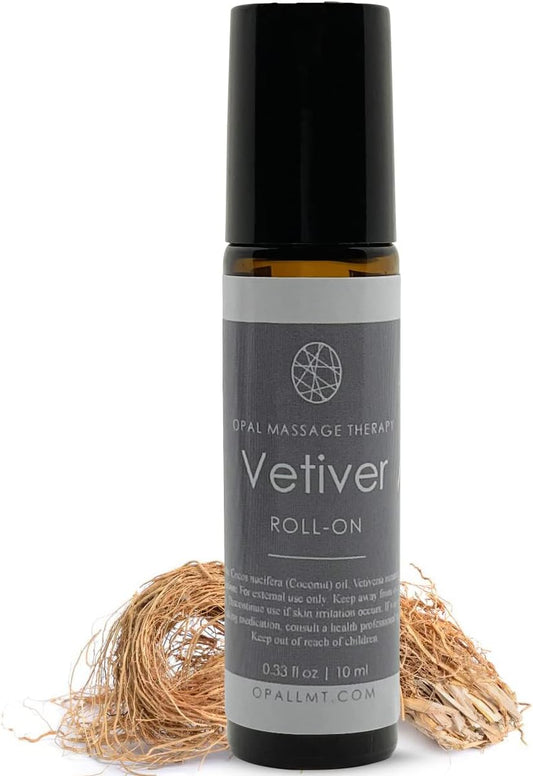 Premium Essential Oil Roll On Opal Massage Therapy (Vetiver)