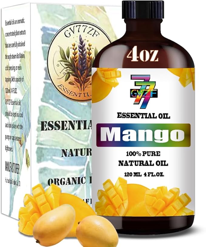 Mango Essential Oil (4 oz/120 ml) — Mango Oils for Aromatherapy, diffusers, humidifiers, Home fragrances, DIY Skincare, soap Making, DIY Candle, Relaxation, Yoga, and Meditation - Bloomnest