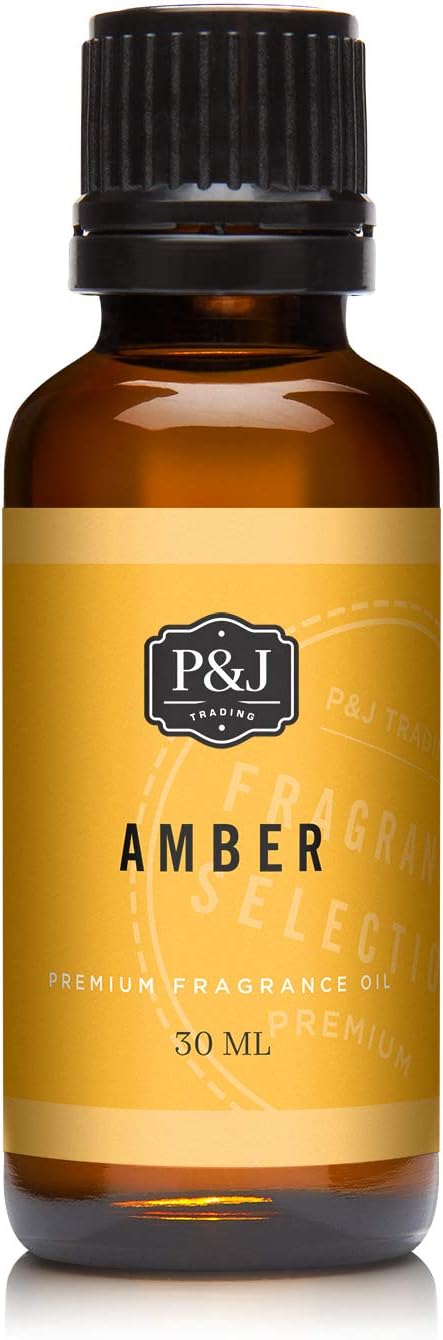 P&J Trading Fragrance Oil | Amber Oil 30ml - Candle Scents for Candle Making, Freshie Scents, Soap Making Supplies, Diffuser Oil Scents PJTrading