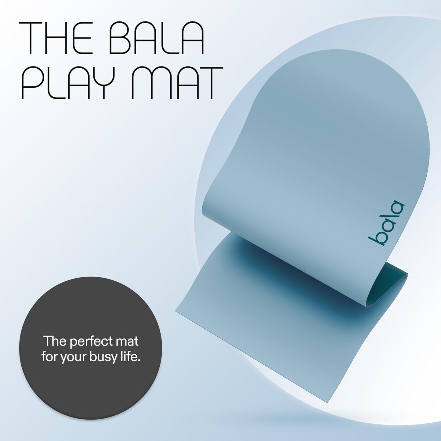 Bala Yoga Mat for Home Gym - Non Slip Exercise Mat for Home Workout, Stretching, Pilates, Aerobics & Floor & Fitness Work Out - Indoor Exercising Mat