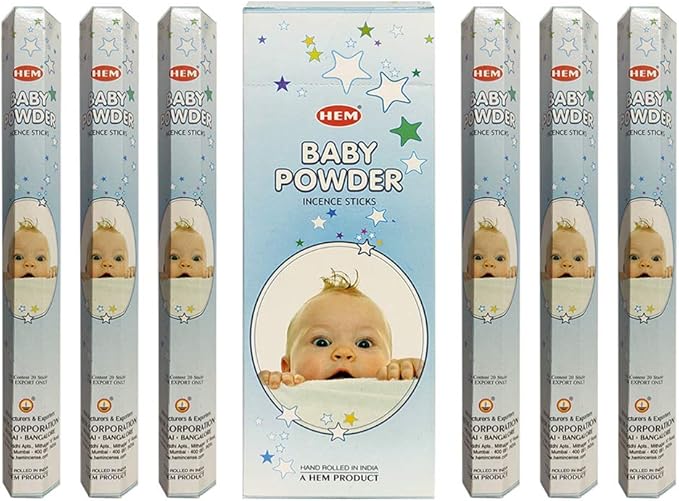 Baby Powder Incense Sticks and Incense Stick Holder Bundle Insence Insense Hem Incense Sticks