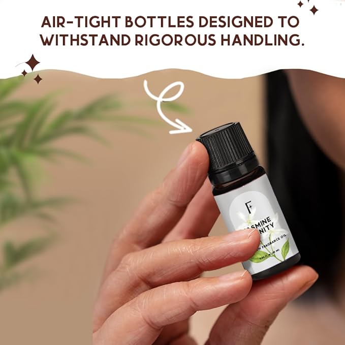 Folkulture Essential Oils for Home | Set of 5 (0.34 fl oz x 5) Sandalwood Essential Oil or Rose Diffuser Oils for Relaxation | Lavender Essential Oil or Chamomile Oil Scents | Jasmine Oil for Women - Bloomnest