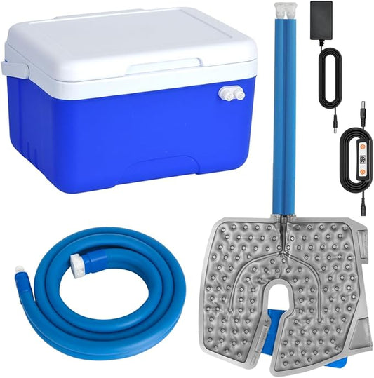 Cold Therapy Machine After Surgery Ice Machine with Knee Flexible Pad, Cryotherapy Machine for Knee Pain, Sprains, Swelling, Other Injuries, Quiet Pump,Timing Function (9 Quart) - Bloomnest