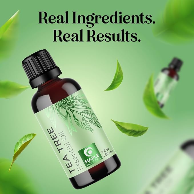 Pure Tea Tree Oil for Hair Skin and Nails - 100% Pure Undiluted Tea Tree Essential Oil with Dropper for Topical Uses Aromatherapy Diffusing and Home and Beauty DIYs - Vegan and Cruelty Free (1 Fl Oz) - Bloomnest