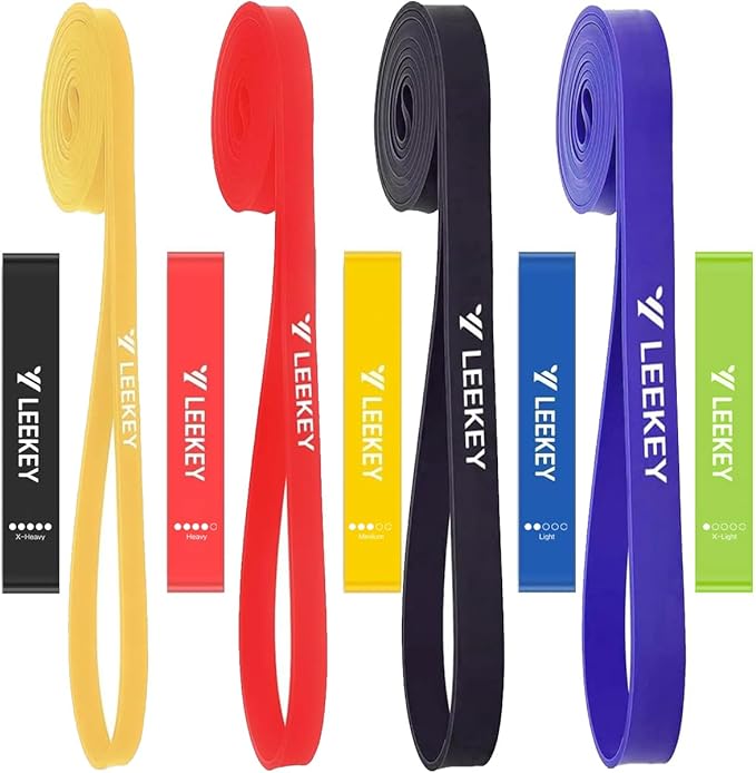 LEEKEY Resistance Bands Set for Pull-Up Assistance & Full-Body Training, Multi-Level Exercise Bands with Bag for Home Workouts, Physical Therapy, Strength Training (Men/Women) - Bloomnest