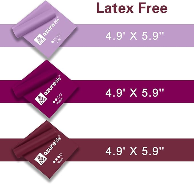 Resistance Bands,Professional Long Non-Latex Elastic Stretch Bands,Exercise Bands for Physical Therapy, Yoga, Pilates, Rehab, at-Home or The Gym Workouts, Strength Training - Bloomnest