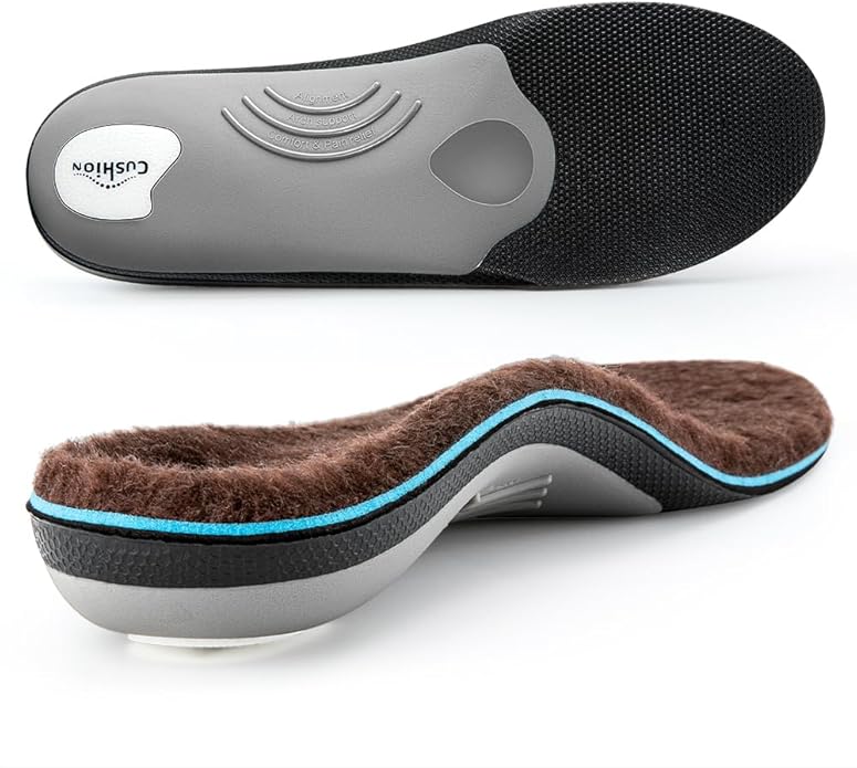 VALSOLE Heavy Duty Support Pain Relief Orthotics - 220+ lbs Plantar Fasciitis High Arch Support Insoles for Men Women, Flat Feet Orthotic Insert, Work Boot Shoe Insole, Absorb Shock with Every Step - Bloomnest