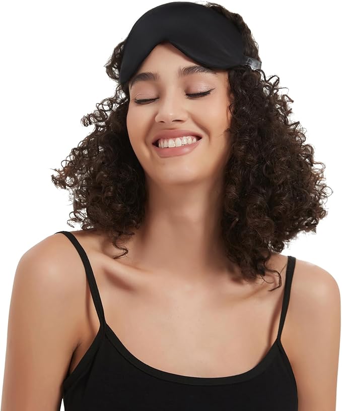 Alaska Bear Sleep Mask Silk Cover Eye Contour for Pressure-Free Sleeping, Upgrade Over Conventional Flat Satin Eye Masks, Machine Washable - Bloomnest