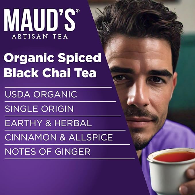 Maud's Organic Chai Tea Pods, 24 ct, Recyclable Single Serve Tea Pods – 100% Gourmet Blended Tea Leaves, Compatible with Keurig K Cups Maker - Bloomnest