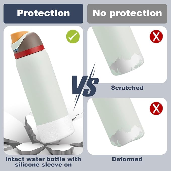 Silicone Boot for Owala Water Bottle 24 oz 32 oz 40 oz, Anti-Slip Protective Sleeve for FreeSip/Twist/Flip Stainless Steel Water Bottles Accessories BEONSKY