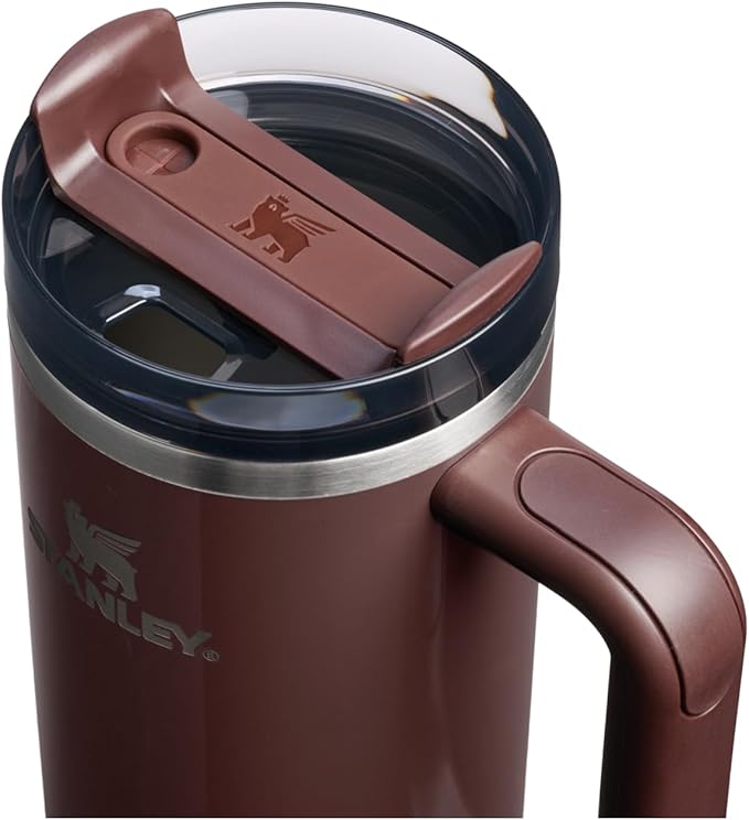 Stanley Quencher H2.0 Tumbler with Handle and Straw 30 oz | Flowstate 3-Position Lid | Cup Holder Compatible for Travel | Insulated Stainless Steel Cup | BPA-Free | Mahogany Gloss