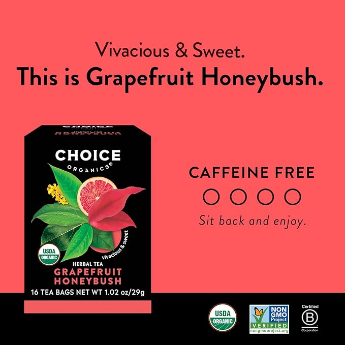 Choice Organic Teas - Favorites Variety Pack Sampler - Includes Earl Grey, Jasmine Green, Oolong, Rooibos, Cocoa Mint Puerh, and Grapefruit Honeybush Organic Teas - 96 Tea Bags (Pack of 6) - Bloomnest
