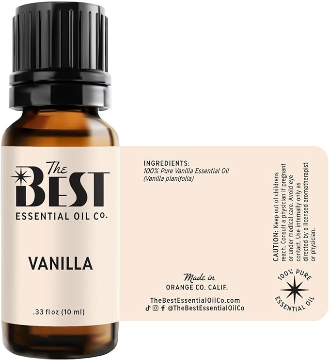 The Best Vanilla Essential Oil- Premium Grade- 100% Pure & Natural for Aromatherapy, Diffuser, Spa, Massage, Air Freshener- 10 ml (.33 fl oz) - Bloomnest