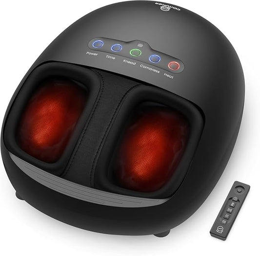 COMFIER Foot Massager with Heat,Shiatsu Foot Massager with Dual Heating,3 Kneading & 3 Compression,Heated Feet Massage for Plantar Fasciitis, Fits Up to Size 14,Gifts for Women Men - Bloomnest