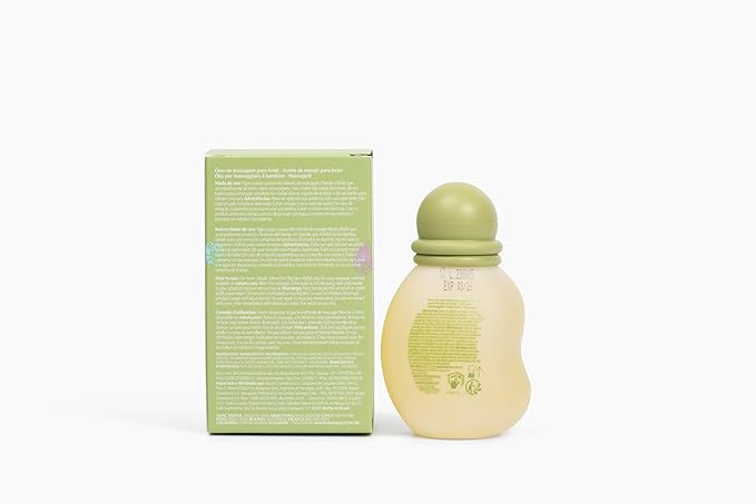 Natura - Mamãe e Bebê Baby Massage Oil - 100% Vegan - Safe & Gentle Lightweight Formula - 99% Natural Origin - All Skin Types - Cruelty Free - Brazilian Beauty - Baby Essentials - 3.38 fl oz (100ml) - Bloomnest