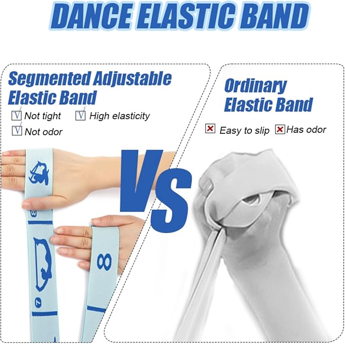 Elastic Yoga Stretching Strap with Loops, CEILIWEN Stretch Straps For Physical Therapy, Pilates Stretch Band, Elastic Exercise Bands, Leg Stretching Strap, Stretch Resistance Bands For Exercise - Bloomnest