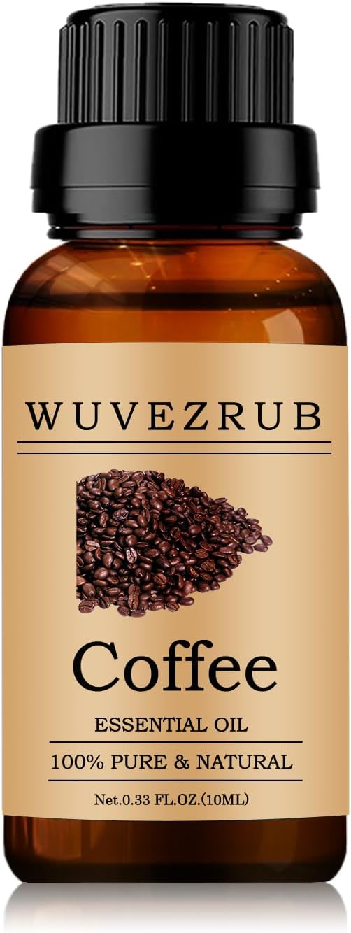 Coffee Essential Oils 10ML, 100% Pure and Natural Essential Oil for Aromatherapy Diffuser - 0.33 Fl Oz/Coffee WUVEZRUB