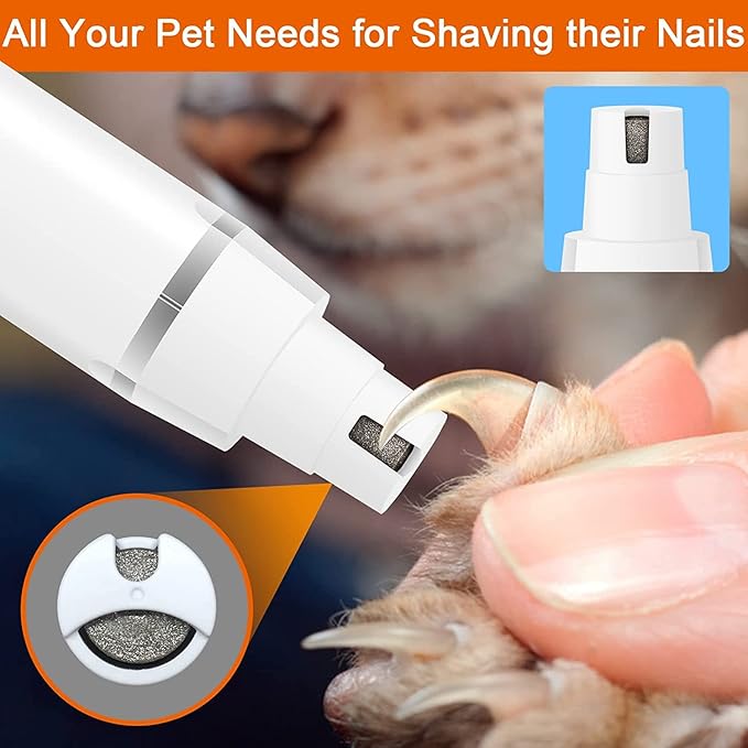 Dog Clippers Grooming Kit Hair Clipper-Low Noise Paw Trimmer- Rechargeable - Cordless Quiet Nail Grinder Shaver for Cats and Other Pets - Bloomnest