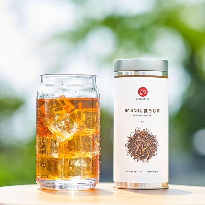 Senbird Premium Hojicha - Japanese Roasted Green Tea - From Shizuoka, Japan - Loose Tea In Airtight Tea Tin (1.76oz/50g) - Bloomnest