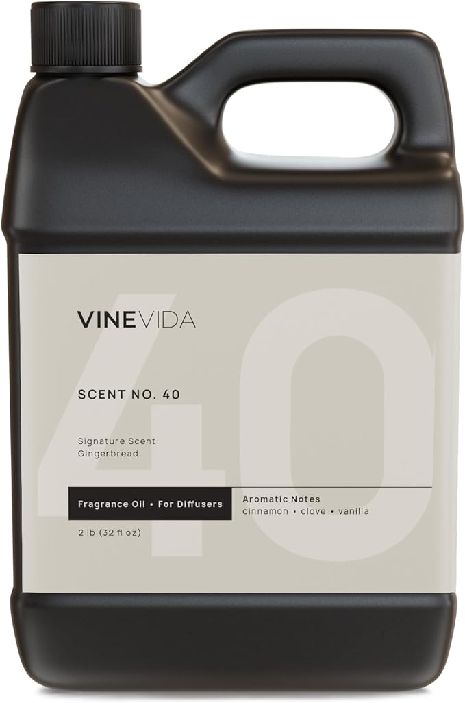 VINEVIDA [32 Fl Oz] Gingerbread Fragrance Oil for Cold Air Diffusers, Essential Oils for Diffuser Oil Refill & Air Freshener Room Spray - Bloomnest