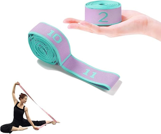 Multi-Loop Stretch Band - Yoga, Pilates, Ballet, and Physical Therapy Stretching Strap for Flexibility, Leg Stretching, and Exercise - Durable Stretching Equipment for Dance and Fitness - Bloomnest