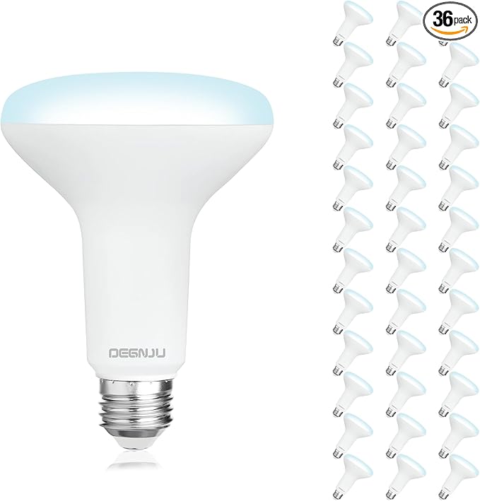 36 Pack BR30 LED Bulb, Dimmable Indoor Flood Lights 7W Equivalent 65W 5000K Daylight, CRI80, 650 LM, E26 Base, 15000 Lifetime Hours, Interior Energy Saving Recessed Light Bulb, Flicker-Free - Bloomnest