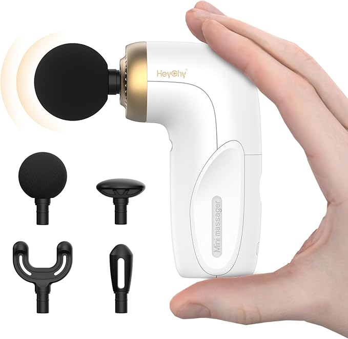 A1 Super Mini Massage Gun, Percussion Deep Tissues Muscle Massager, Compact Sports Travel Massage Gun, Portable Handheld Massager for Office Gifts for Him/Her, Home, Athletes(White) - Bloomnest