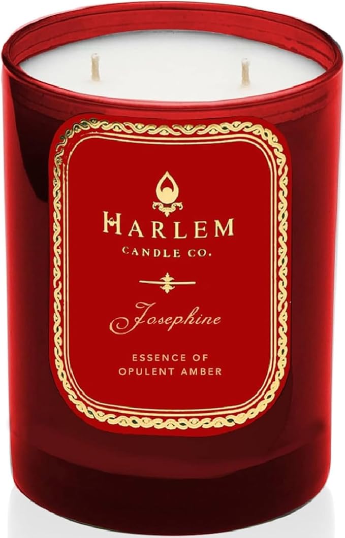 HARLEM CANDLE CO. Josephine - Luxury Scented Soy Candle, 11 oz - 80-Hour Burn Time | Rose, Jasmine, Warm Amber, Tonka Bean, and Sandalwood | Scented Candles for Home - Bloomnest