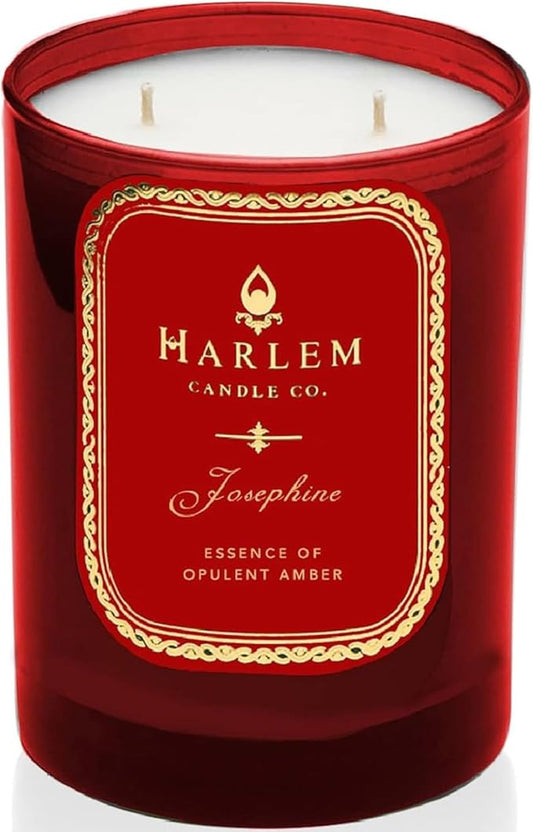 HARLEM CANDLE CO. Josephine - Luxury Scented Soy Candle, 11 oz - 80-Hour Burn Time | Rose, Jasmine, Warm Amber, Tonka Bean, and Sandalwood | Scented Candles for Home - Bloomnest