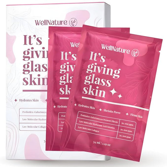 IT'S GIVING GLASS SKIN™ The Original Overnight Real Deep Mask - Hydrating Hydrogel Turns Transparent Sleep Mask Bio-Collagen Oligo-Hyaluronic Acid, Valentine's Day Skincare Gift, Pack of 4