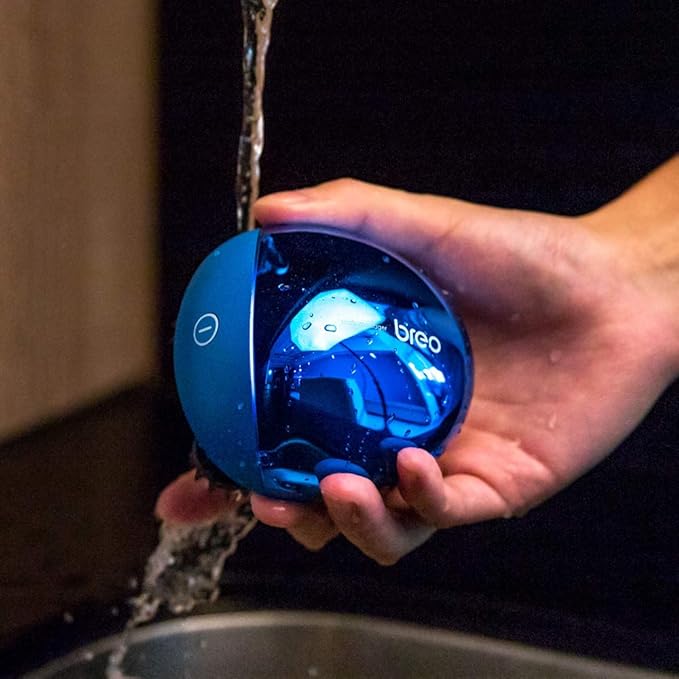 Breo Portable Mini Scalp Massager, IPX7 Waterproof Wireless Massager Octopus Head, for Scalp Stress Relief (Blue - Magnetic) breo