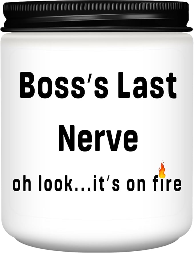 Boss Gifts,Boss Lady Gifts for Women, Men, Funny Anniversary Christmas Birthday Best Gift for Him, Her - Lavender Scented Candles - Bloomnest