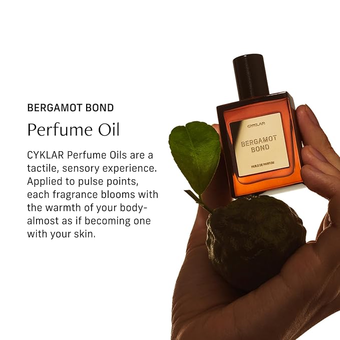 CYKLAR Perfume Oil Roll-On. Travel-Friendly Bergamot Bond Fragrance With Bergamot, Verbena, and Cashmere. Long-Lasting Essential Oil Parfum For Women and Men. 0.5 Fl Oz Scented Rollerball Bottle Cyklar