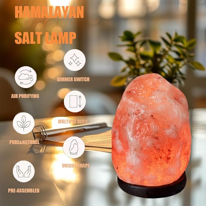 16 Colors Remote Salt Himalayan Salt Lamp Natural Crystal Salt Rock Lamp Hand Carved Night Lights, USB Salt Crystal Lamp Remote Control Salt Lamp for Home Decor and Gift (5.5lb) - Bloomnest