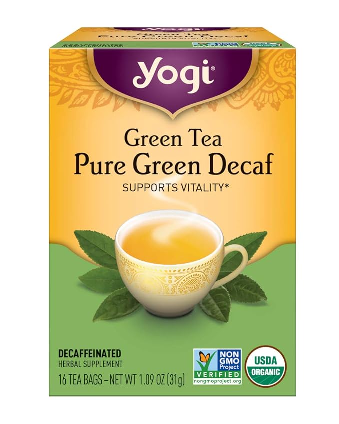 Yogi Tea, Green Tea Pure Green Decaf, 1.09 Ounce - Bloomnest