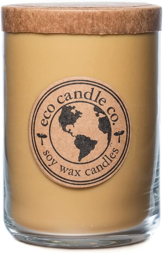 ECO CANDLE CO. Recycled Candle, Black Tea & Honey, 26 oz. - Scents of Spicy Tea, Nutmeg, Honey, & Orange - 100% Soy Wax, No Lead, Kraft Paper Label & Lid, Hand Poured, Phthalate Free - Bloomnest