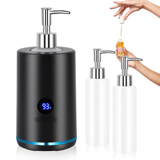 Electric Massage Oil Lotion Warmer with Pump, Electric Digital Heater with 2 Bottles, Smart Touch Dispenser for SPA & Salon, Temperature Adjustable for Home Use - Bloomnest